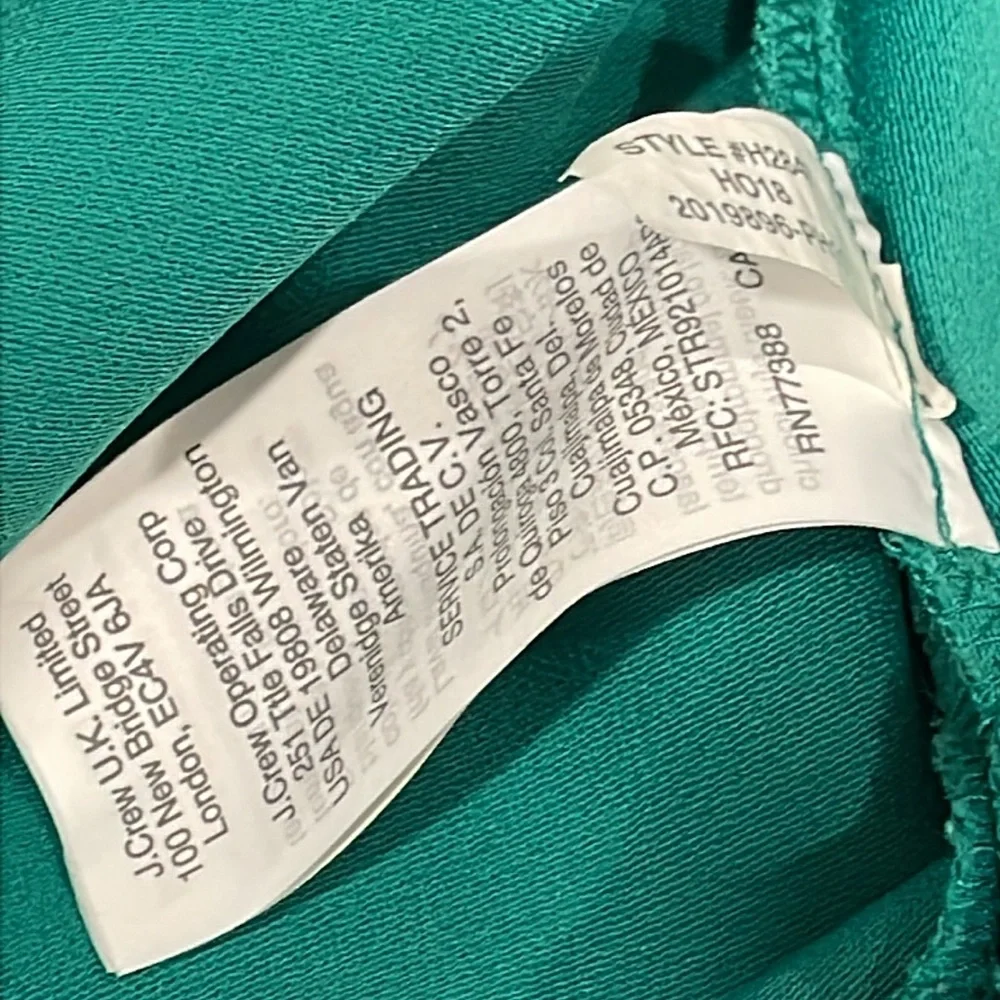 J. Crew Green Faux Wrap Top Size 6 - Picture 6 of 13